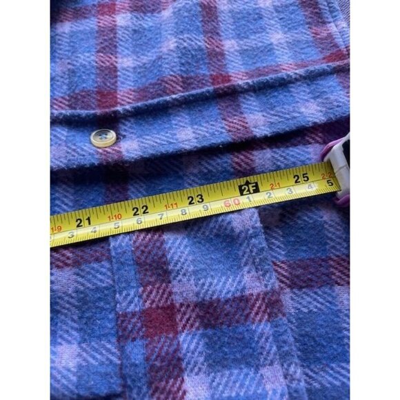 Tailorbyrd Plaid Button-Up Shirt "The Sweatertshirt" Blue/Red Check Men's‎ Large - Picture 5 of 15